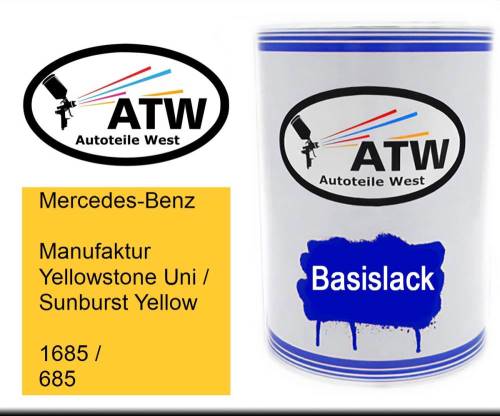 Mercedes-Benz, Manufaktur Yellowstone Uni / Sunburst Yellow, 1685 / 685: 500ml Lackdose, von ATW Autoteile West.